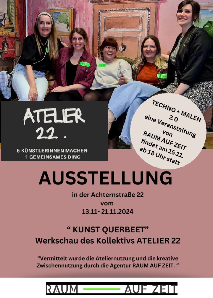 Werkschau Atelier Kollektiv 22 - Flyer zur Ausstellung