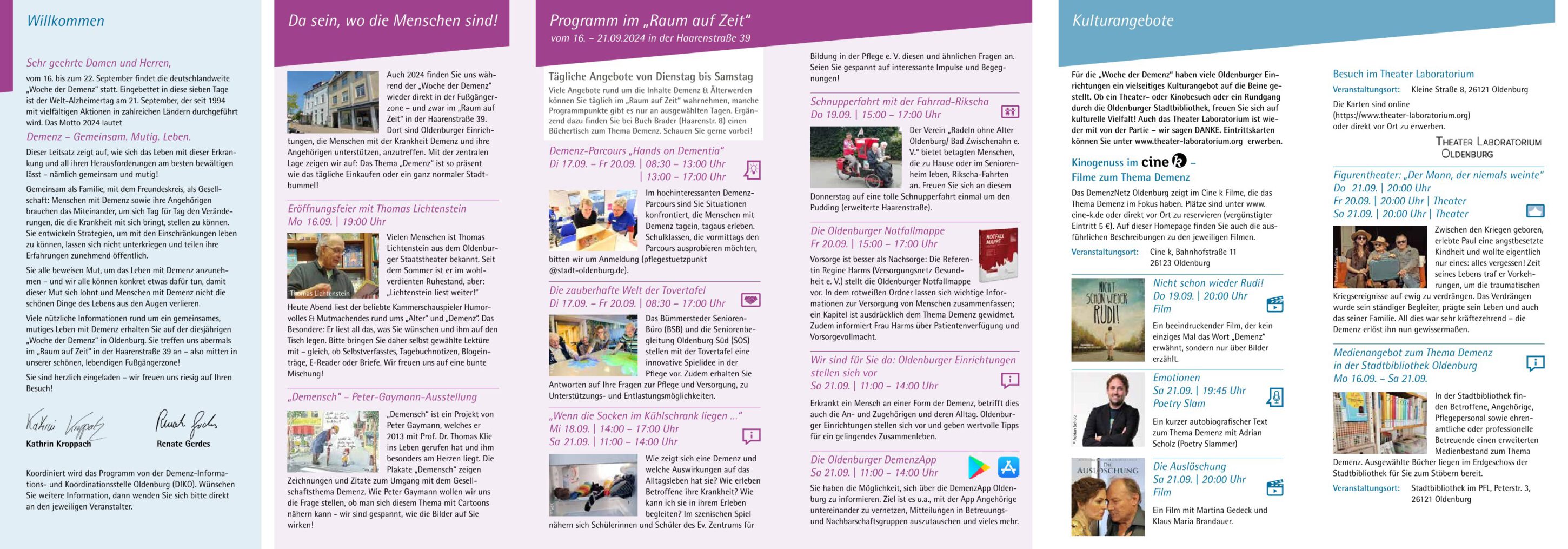 Programmheft Woche der Demenz 2024 DIKO S.1